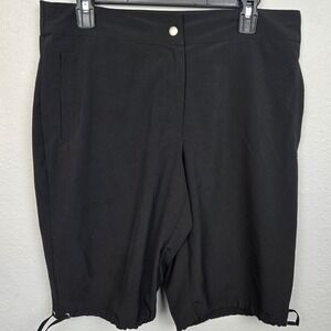 Zenergy‎ by Chicos Black Shorts Drawstring Cuffs Athletic Casual Size 1